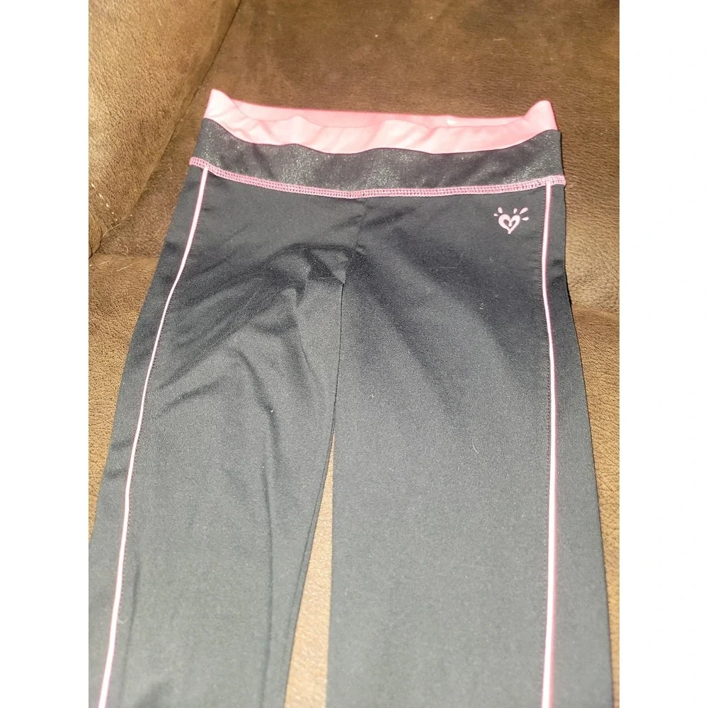 Justice track suit‎ black and pink zip up jacket and pants size 10